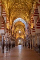 Fototapeta na wymiar Interior of the famous Mosque in Cordoba, Spain