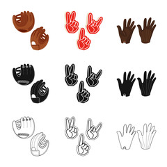 Fototapeta premium Isolated object of silhouette and safety symbol. Set of silhouette and comfort vector icon for stock.