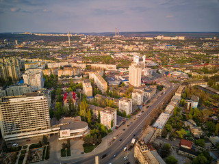 Fototapeta premium Aerial drone view of kishinev city