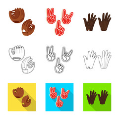 Isolated object of silhouette and safety logo. Set of silhouette and comfort vector icon for stock.