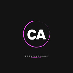 Obraz premium C A CA Initial logo template vector. Letter logo concept