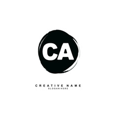 C A CA Initial logo template vector. Letter logo concept