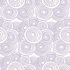 Fototapeta na wymiar Abstract circles monochrome seamless pattern. hand drawn doodle.