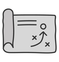 Business strategy icon, flat vector design.