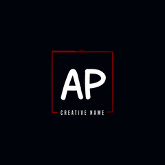 A P AP Initial logo template vector. Letter logo concept