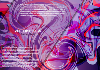 Bright modern abstract vector background of curves lines for your design.