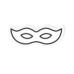 theater or carnival mask icon- vector illustration