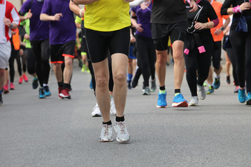 legs of runners during the race