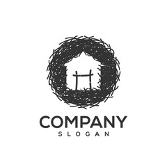nest logo design,vector,illustration
