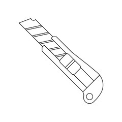 color construction knife icon. Element of construction tools for mobile concept and web apps icon. Outline, thin line icon for website design and development, app development
