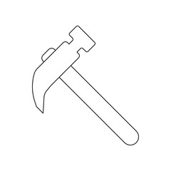 color a hammer icon. Element of construction tools for mobile concept and web apps icon. Outline, thin line icon for website design and development, app development