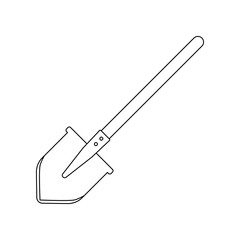 color shovel icon. Element of construction tools for mobile concept and web apps icon. Outline, thin line icon for website design and development, app development