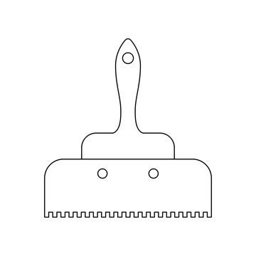 recommend clip art: color putty knife icon. Element of construction tools for mobile concept and web apps icon. Outline, thin line icon for website design and development, app development