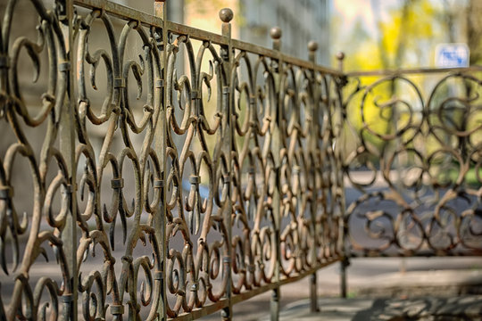 Vintage Cast Iron Decorative Fence