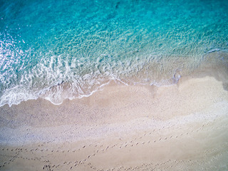 Fototapeta na wymiar Drone view on Kathisma beach in Lefkas