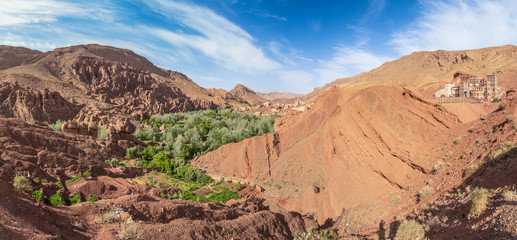 Landscape with Dades Valley on Tinghir region, Morocco, North Africa