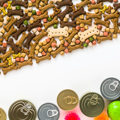 canned food for pets isolated on white.