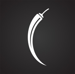 Red Hot pepper icon on background for graphic and web design. Simple vector sign. Internet concept symbol for website button or mobile app.