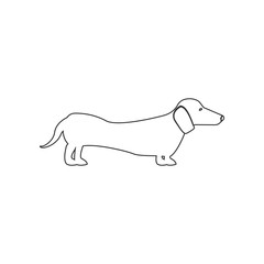 Dachshund icon. Element of dog for mobile concept and web apps icon. Outline, thin line icon for website design and development, app development