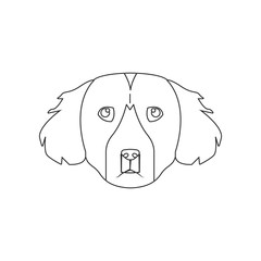 Setter face icon. Element of dog for mobile concept and web apps icon. Outline, thin line icon for website design and development, app development