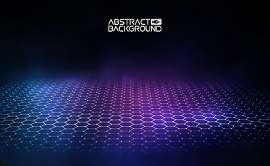 Futuristic hexagon vector illustration. Futuristic hexagon vector illustration. HUD element. Technology concept. 3d landscape. Big data.