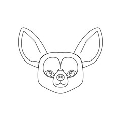 Welsh Corgi face icon. Element of dog for mobile concept and web apps icon. Outline, thin line icon for website design and development, app development