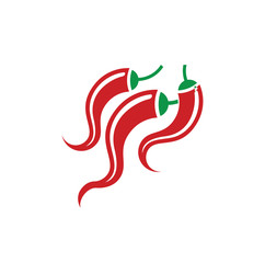 Red Hot pepper icon on background for graphic and web design. Simple vector sign. Internet concept symbol for website button or mobile app.