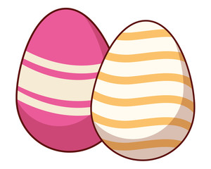 Easter eggs colorful painted