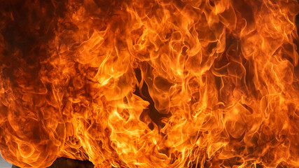 Fire flame and smoke, Detail of Blaze fire flame for background and textured