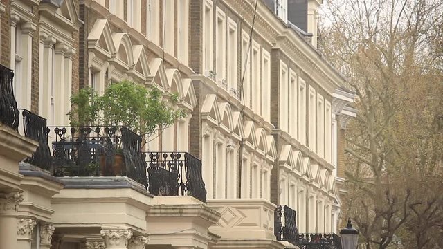 White facades of Kensington, London
