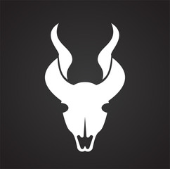 Animal skull icon on background for graphic and web design. Simple vector sign. Internet concept symbol for website button or mobile app.