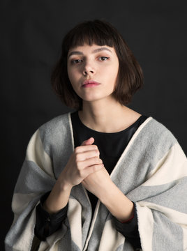 Portrait of a girl in "Amelie" movie style