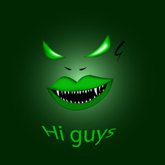 character smile monster image for t-shirt