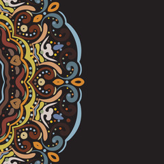 Elegant hand drawn floral greeting card