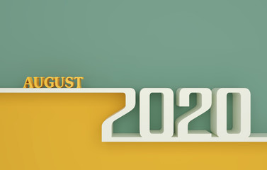 New Year 2020 Creative Design Concept - 3D Rendered Image