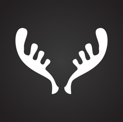 Animal Horn icon on background for graphic and web design. Simple vector sign. Internet concept symbol for website button or mobile app.