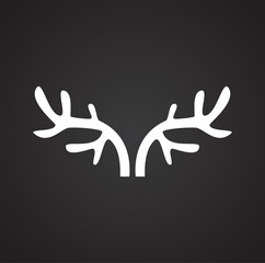 Animal Horn icon on background for graphic and web design. Simple vector sign. Internet concept symbol for website button or mobile app.