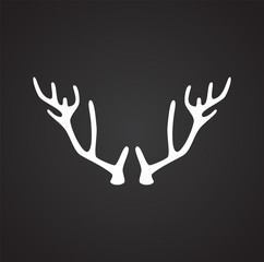 Animal Horn icon on background for graphic and web design. Simple vector sign. Internet concept symbol for website button or mobile app.