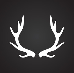 Animal Horn icon on background for graphic and web design. Simple vector sign. Internet concept symbol for website button or mobile app.