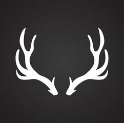 Animal Horn icon on background for graphic and web design. Simple vector sign. Internet concept symbol for website button or mobile app.