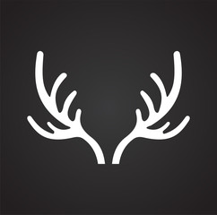 Obraz premium Animal Horn icon on background for graphic and web design. Simple vector sign. Internet concept symbol for website button or mobile app.