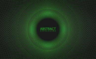 geometric green pattern with glowing effect
