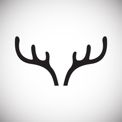 Obraz premium Animal Horn icon on background for graphic and web design. Simple vector sign. Internet concept symbol for website button or mobile app.