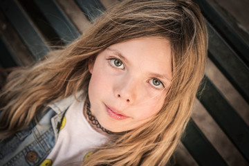 Portrait of a young teen girl