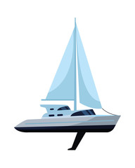 Sailboat ship marine travel isolated