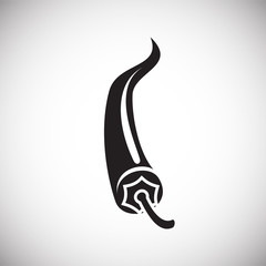 Red Hot pepper icon on background for graphic and web design. Simple vector sign. Internet concept symbol for website button or mobile app.