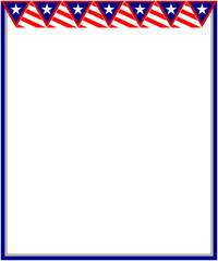 Obraz premium American decorative card frame with stars with empty space for your text.