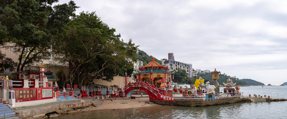 Fototapeta na wymiar Hong Kong, Apirl 17, 2019, Tin Hau Temple at Repluse Bay, Hong Kong.
