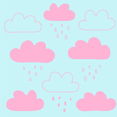 Background with abstract cloud shapes