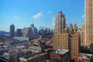 overview of Hells Kitchen in New York City